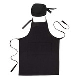 Kit 2 Aventais C Bandana Cozinha Lenço Pizzaria Chef Garçom