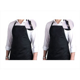 Kit 2 Aventais Oxford C Bolso E Ajustador Altura Manicure