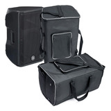 Kit 2 Bag Case Bolsa P Caixa Som Yamaha Dbr12 Alças Fortes