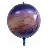Kit 2 Balão Metalizado Bola Globo Galaxia 4d Planeta Espaço Cor Azul