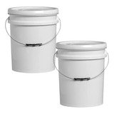 Kit 2 Balde 20l Plástico Atóxico Alimentício Tampa Hermética