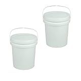 Kit 2 Balde Plástico Alimentício C Tampa E Alça 22 Litros JAGUAR