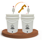 Kit 2 Baldes Fermentador 22 Litros C Torneira Airlock Chave