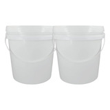 Kit 2 Baldes Hermético 12 Litros C Alça Plástica Multiuso