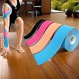 Kit 2 Bandagem Elástica Adesiva 5m Suporte Muscular Alívio De Dores Fisioterapia E Reabilitação Kinesio Marca VIVID BUYS