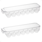 Kit 2 Bandeja Porta 14 Ovos Organizador Acrílico Paramount