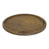 Kit 2 Bandejas Servir Prato De Madeira Pinus Resistente 40cm