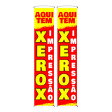 Kit 2 Banner Aqui Tem Xerox Impressão 25x125cm