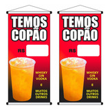 Kit 2 Banner Copão De Whisky Pronto Comércio Loja Adega