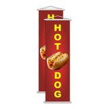 Kit 2 Banner Hot Dog Cachorro Quente Lanche Serviço 100x30cm