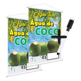 Kit 2 Banners Água De Coco Escreve E Apaga Caneta