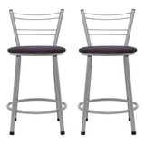 Kit 2 Banqueta Baixa Cozinha Gourmet Bancada Balcão Mesa Bar