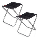 Kit 2 Banqueta Dobrável Portátil Leve Praia Pesca Camping