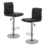 Kit 2 Banquetas Gomos Estofada Giratoria Confort Cozinha Bar