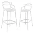 Kit 2 Banquetas Para Cozinha Balcão Varanda Alegra Master Acabamento Da Estrutura Polipropileno Cor Branco