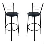 Kit 2 Banquetas Para Cozinha E Bar Preto