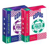 Kit 2 Baralho Cartas Profissional Poker Roxo Vermelho Copag