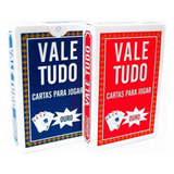 Kit 2 Baralho Cartas Vale Tudo Ouro Original Vermelho E Azul