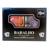 Kit 2 Baralhos De Plástico Jogo Completo 108 Cartas Tranca