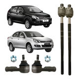 Kit 2 Barra Articulação terminal Direção Jac J3 2011 Á 2017