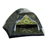 Kit 2 Barracas Camping Camuflada Militar 6 Lugares