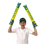 Kit 2 Bastão Plástico Inflável Bate Bate Brasil 7 Setembro