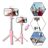 Kit 2 Bastão Tripé Pau De Selfie Celular Led Controle 3 Em 1
