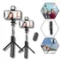 Kit 2 Bastão Tripé Pau De Selfie Celular Led Controle 3 Em 1
