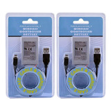 Kit 2 Bateria Controle Ps3 1800mah Cabo Usb Playstation 3