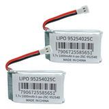 Kit 2 Bateria Lipo 1000mah 3 7v 1s 25c Xh 2 0 Aero Drone