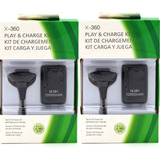 Kit 2 Bateria Recarregável Com Cabo Para X box 360 1 200mah