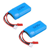 Kit 2 Bateria Wltoys A959 7 4v 1100mah A949 A969 V912 V913