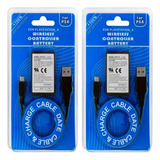 Kit 2 Baterias Controle Compatível Ps4 2000mah   Cabo Usb