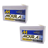 Kit 2 Baterias Moura Nobreak Vrla 9ah 12v Alarme Segurança