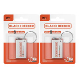 Kit 2 Baterias Pilha Alcalina 9v 6lr61 Sensor Black decker