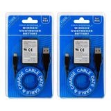 Kit 2 Baterias Recarregáveis Ps4 Carga Manete Usb