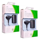 Kit 2 Baterias Recarregável Xbox 360   Cabo Substitua Pilhas