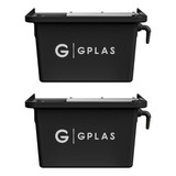 Kit 2 Bebedouros Para Animais 25l Preto Gplas