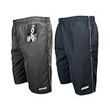 Kit 2 Bermuda Calção Short Tactel Leve Macio 3Bolsos Viés Listras Masculino Academia Esporte Tamanho GG Cor 1 Ci