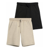 Kit 2 Bermudas Infantil Juvenil Criança Menino Short Moletom