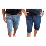 Kit 2 Bermudas Jeans Masculinas Plus