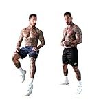 Kit 2 Bermudas Masculinas 2 Em 1 Com Proteção Uv 20 Sport Revolution Bermuda Para Treinar M Preto E Azul
