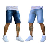 Kit 2 Bermudas Masculinas Jeans Coleção Nova Lançamento