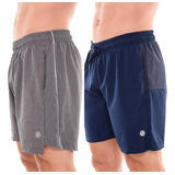 Kit 2 Bermudas Microfibra Dryfit Masculina Leve