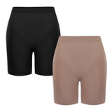 Kit 2 Bermudas Modeladoras Cintura Alta