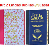Kit 2 Bíblia Letra Jumbo Com
