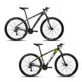 Kit 2 Bicicletas Aro 29 Gts Rdx Cambio Shimano 21 Marchas Cor Cinza verde Tamanho Do Quadro 19