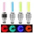Kit 2 Bicos Pino Luz Led Luminoso Pneu Bike Moto Com Bateria Cor Azul