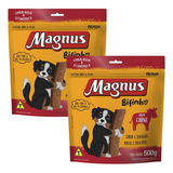 Kit 2 Bifinho Petisco Para Cães Magnus Carne 500g