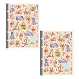 Kit 2 Bloco Fichário Colegial Decorado Pooh Tilibra